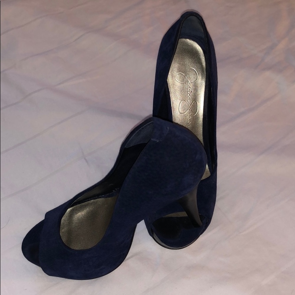 JSAmanda Blue Suede Pumps